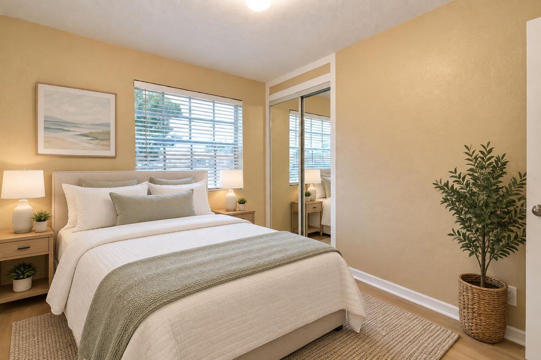 digitally enhanced bedroom