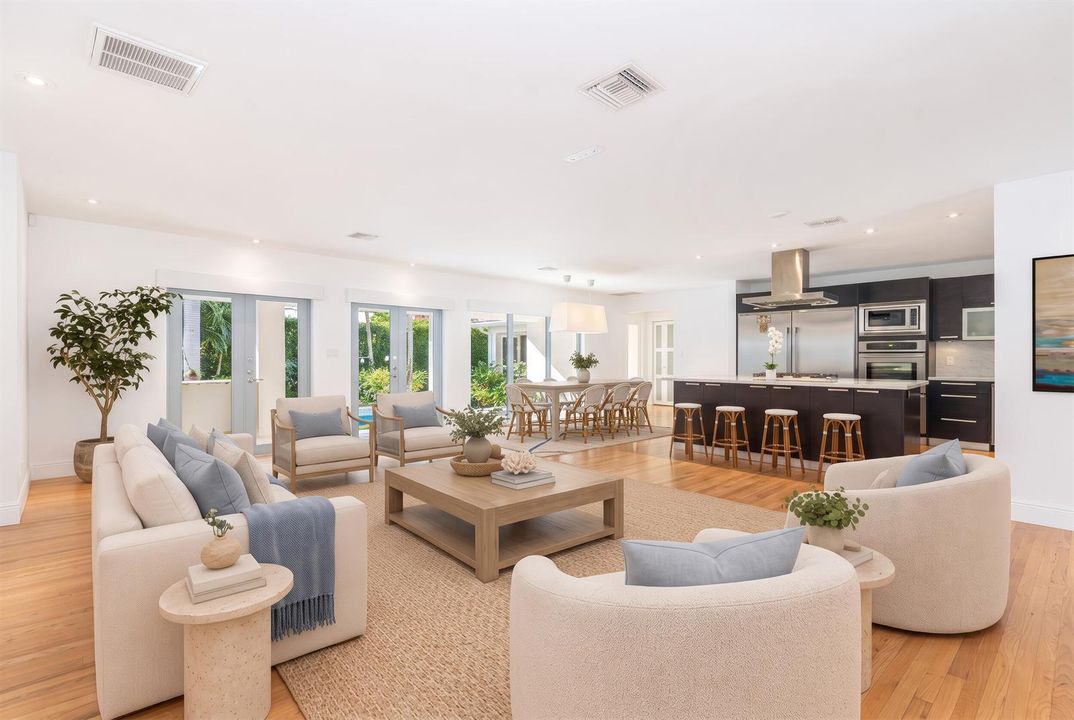 French Doors leading to Large Patio