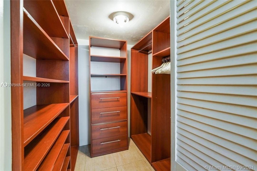 Master closet with custom  builtins