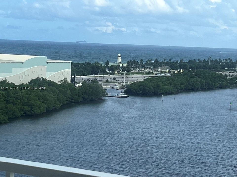 Ocean and lighthouseView