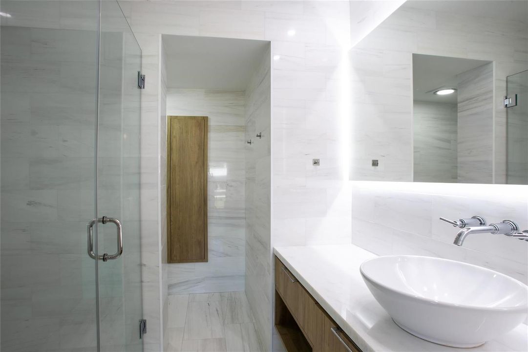 Renovated master bathroom