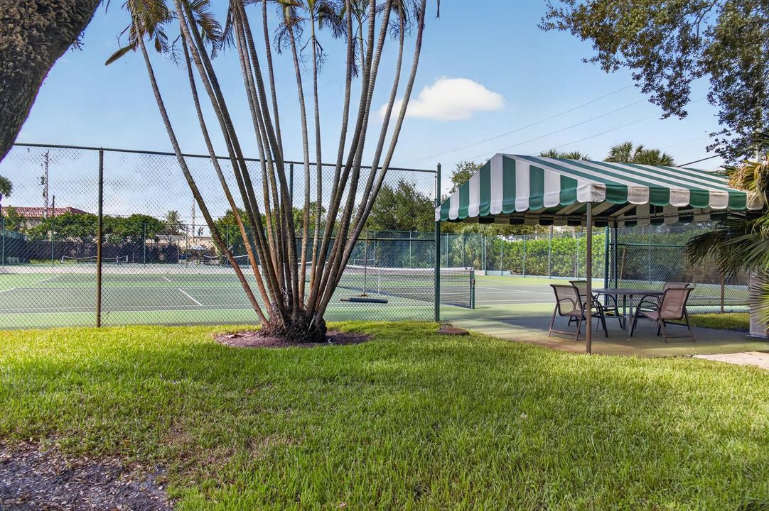 Tennis courts.