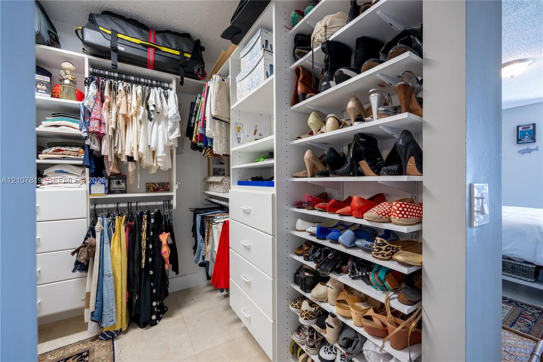 Main bedroom walk in closet