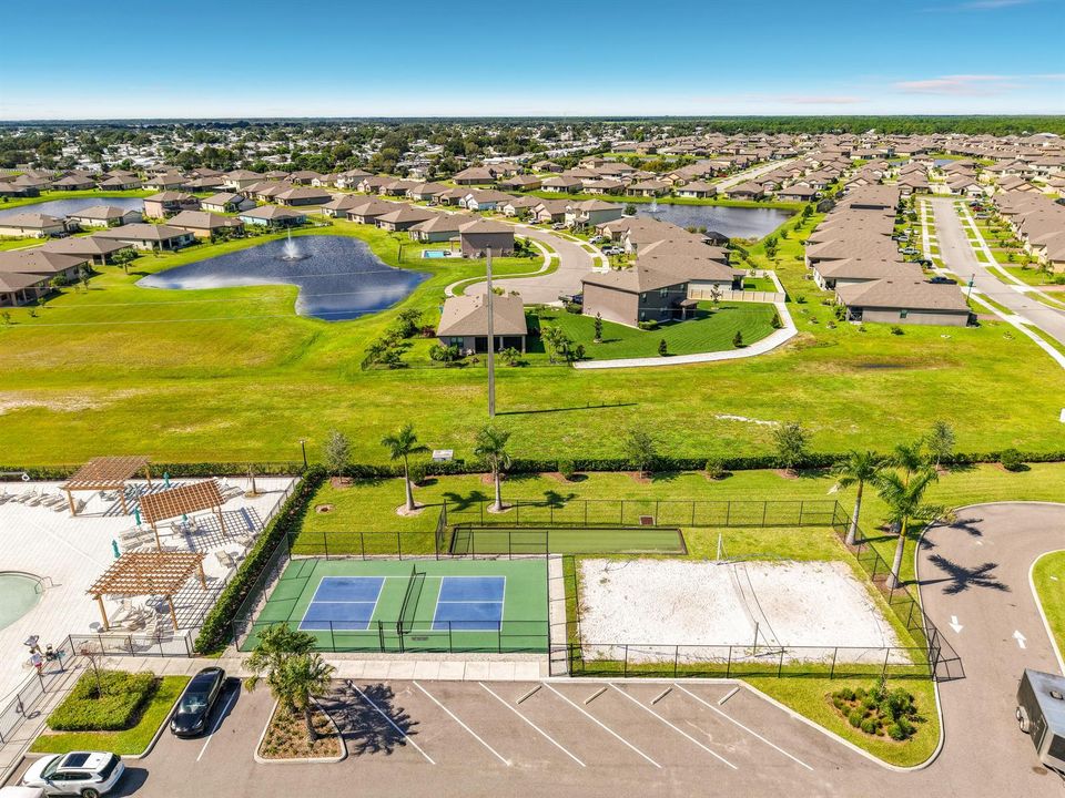 Aerial tennis and volleyball