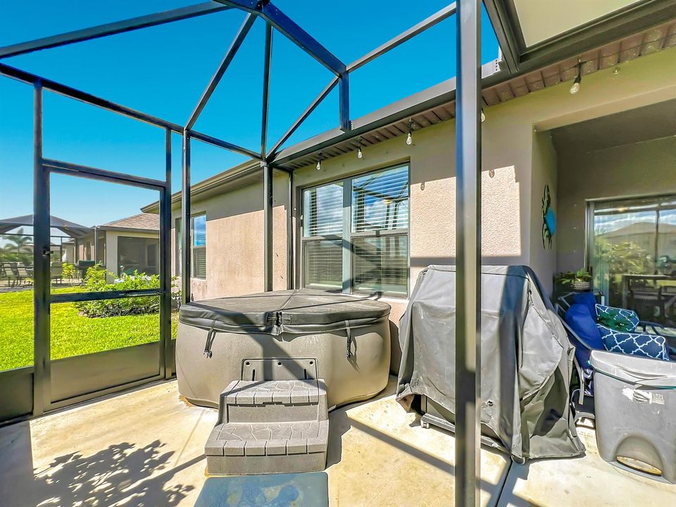 Porch hot tub