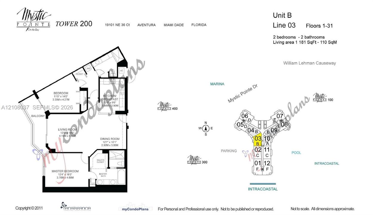 В аренду: $3,900 (2 спален, 2 ванн, 1181 Квадратных фут)