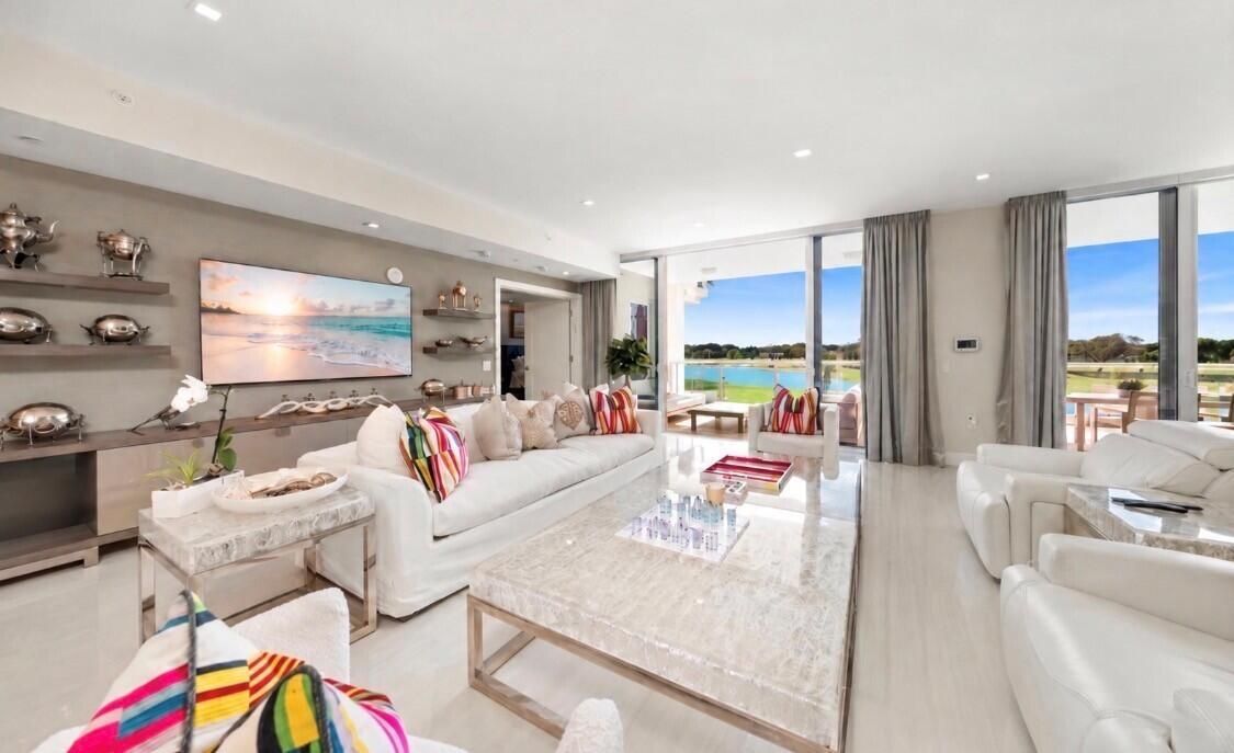 Living Room with Stunning Fairway Views