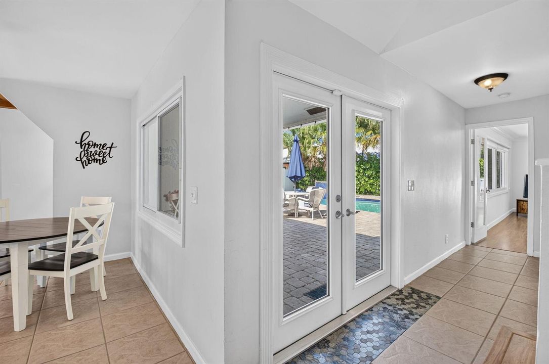 Back entryway from inside