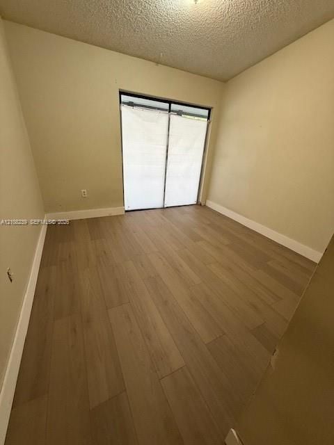 Wood-finish flooring and sliding glass door