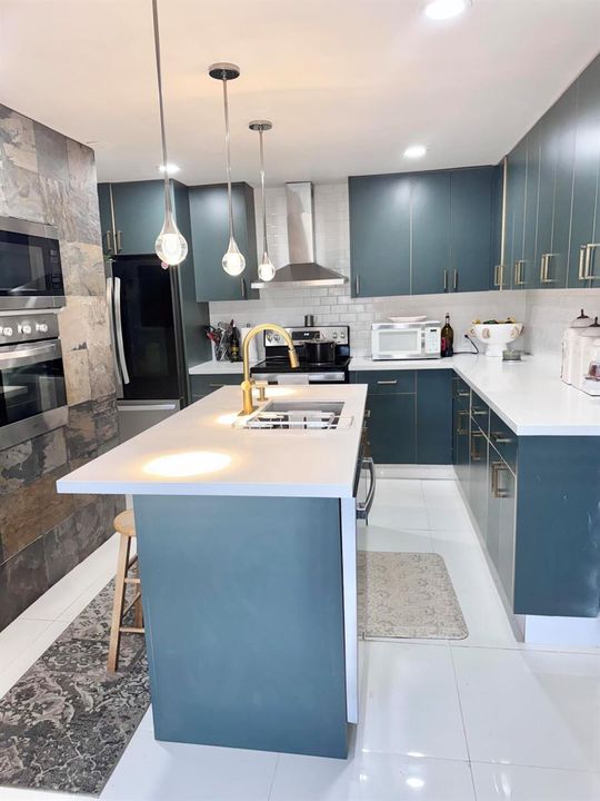 Looking towards refrigerator