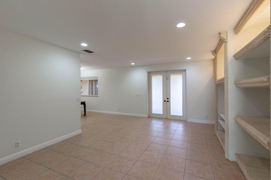 Living room to enclosed patio