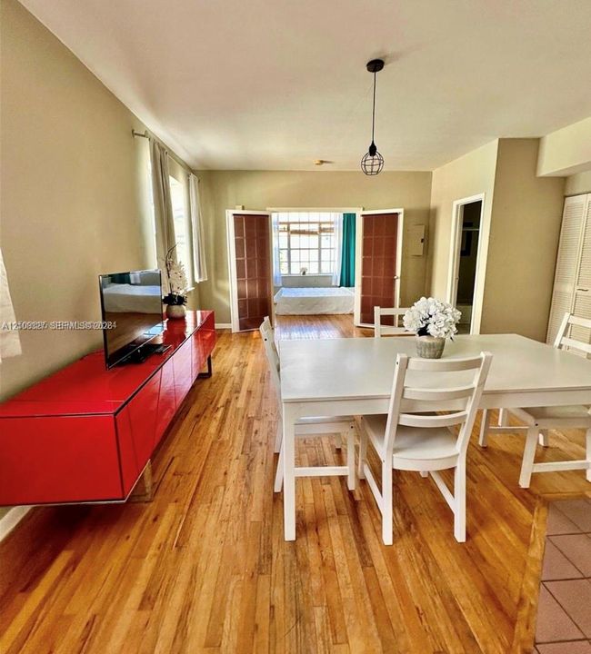 eat in kitchen and living area