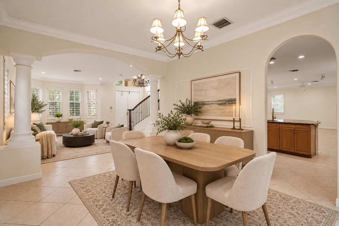 Warm Neutral Open-Plan Dining and Living