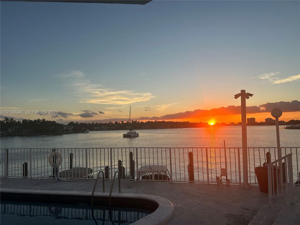 Waterfront pool deck