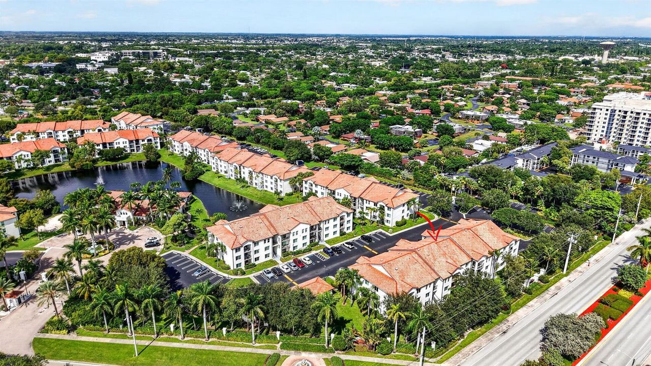 Aerial lake view