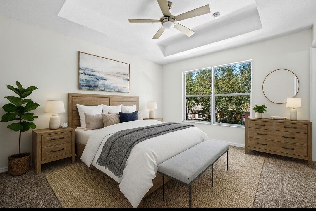 Virtually Staged Primary Bedroom
