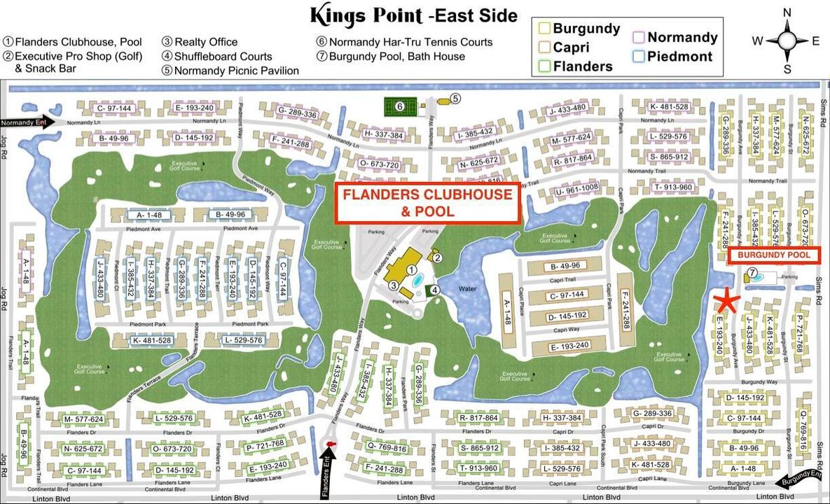 Kings Point Map Burgundy E