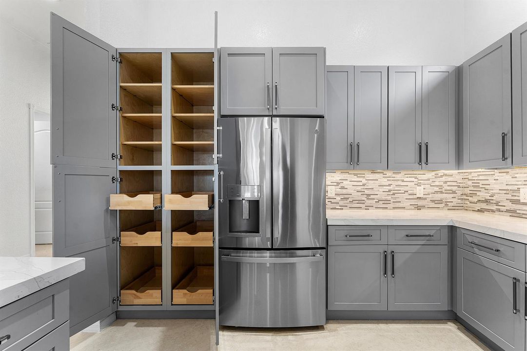 Pull out shelves