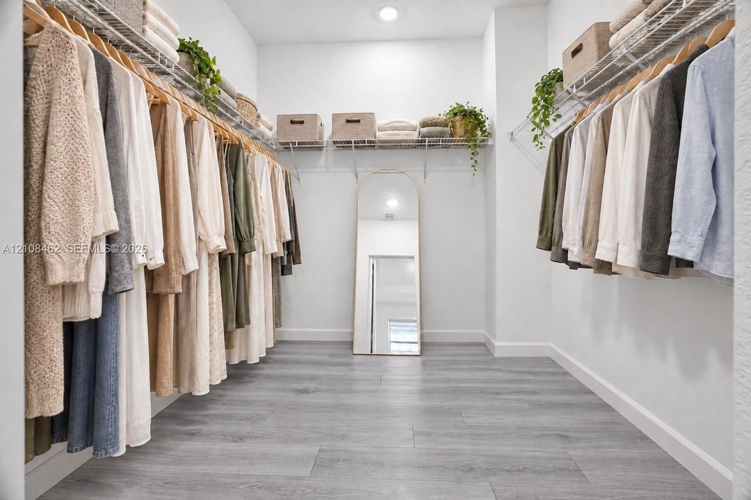 Master walk-in closet