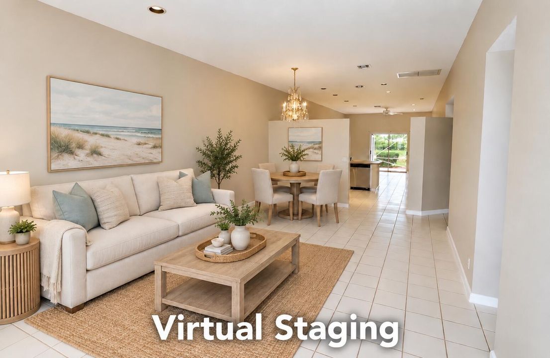 Living Room Virtually Staged