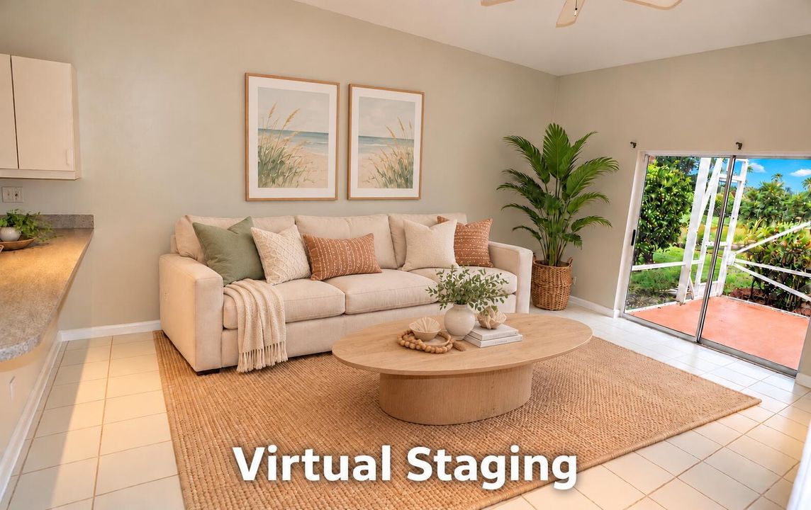 Family Room Virtually Staged