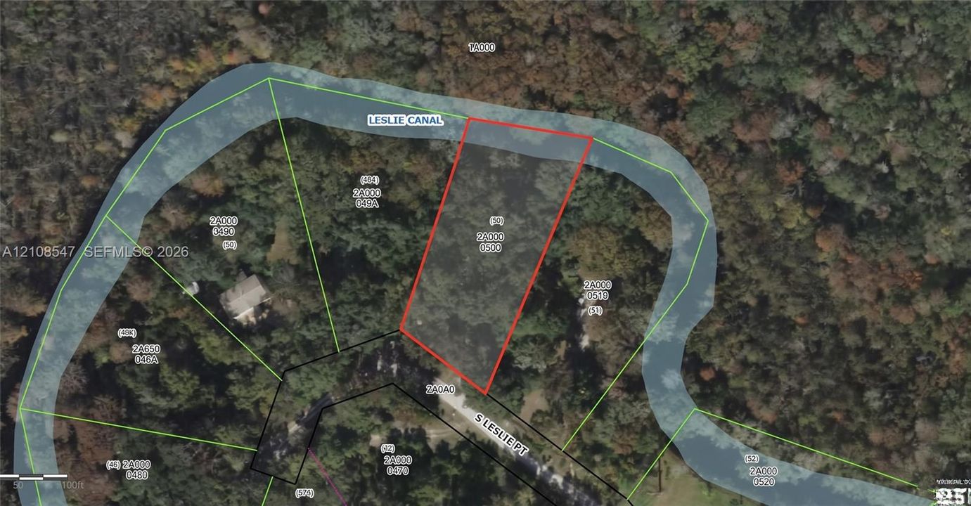 Tax Map. Outlining the parcel boundaries and site dimensions of the property