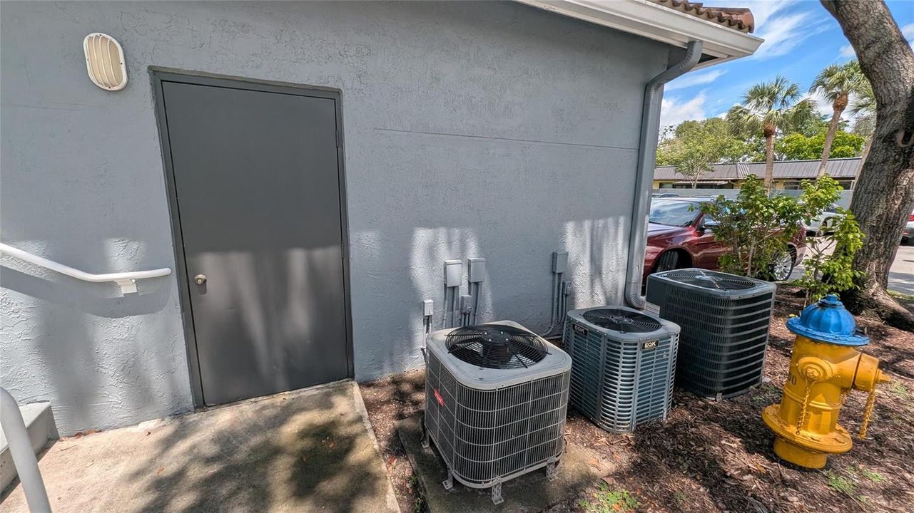 Unit's garage side door