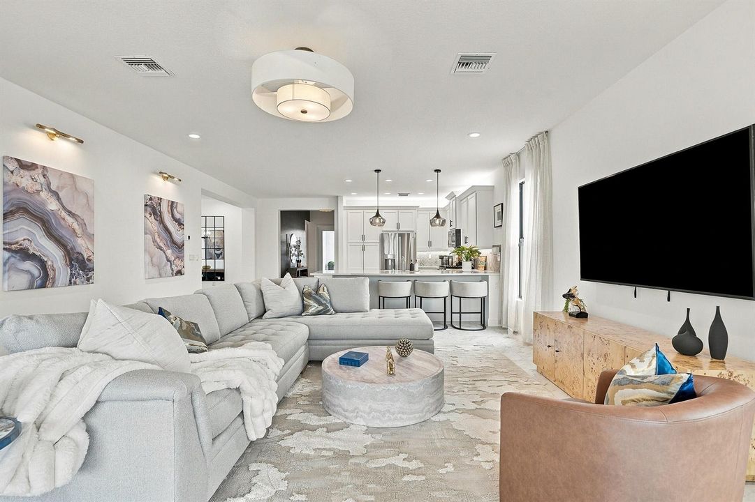 Open Living and Kitchen area