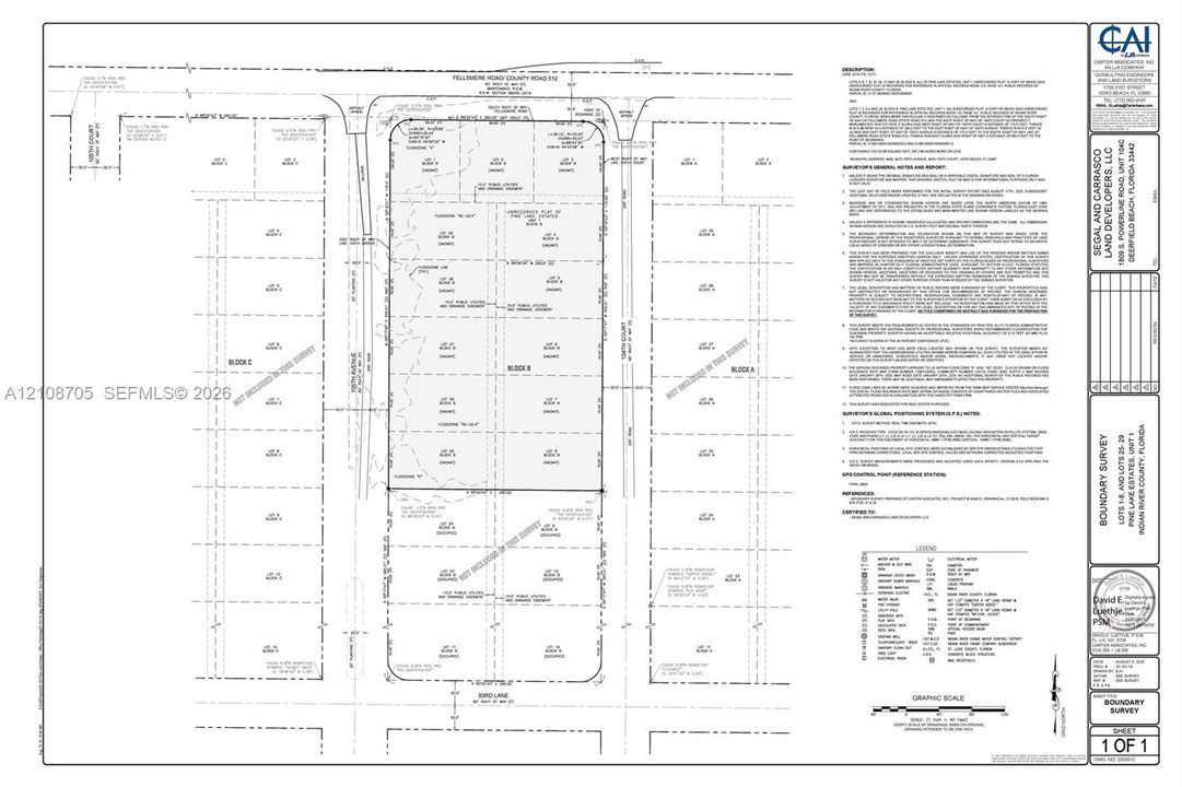 Boundary Survey. Outlining the parcel dimensions, plot configuration, and technical specifications of the property