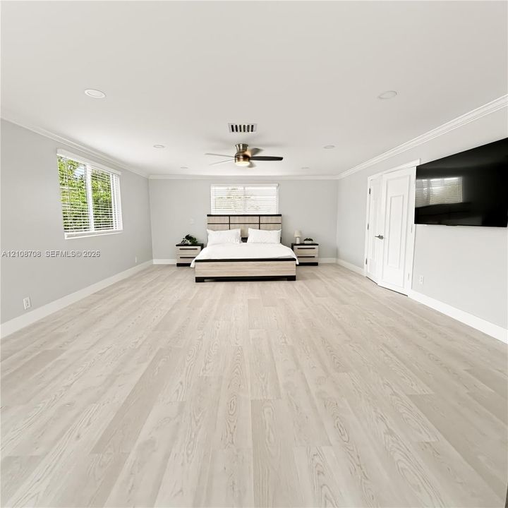 Spacious primary bedroom