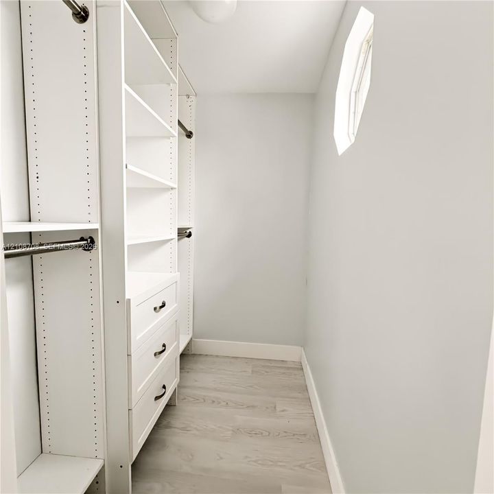 Closet with built in shelving