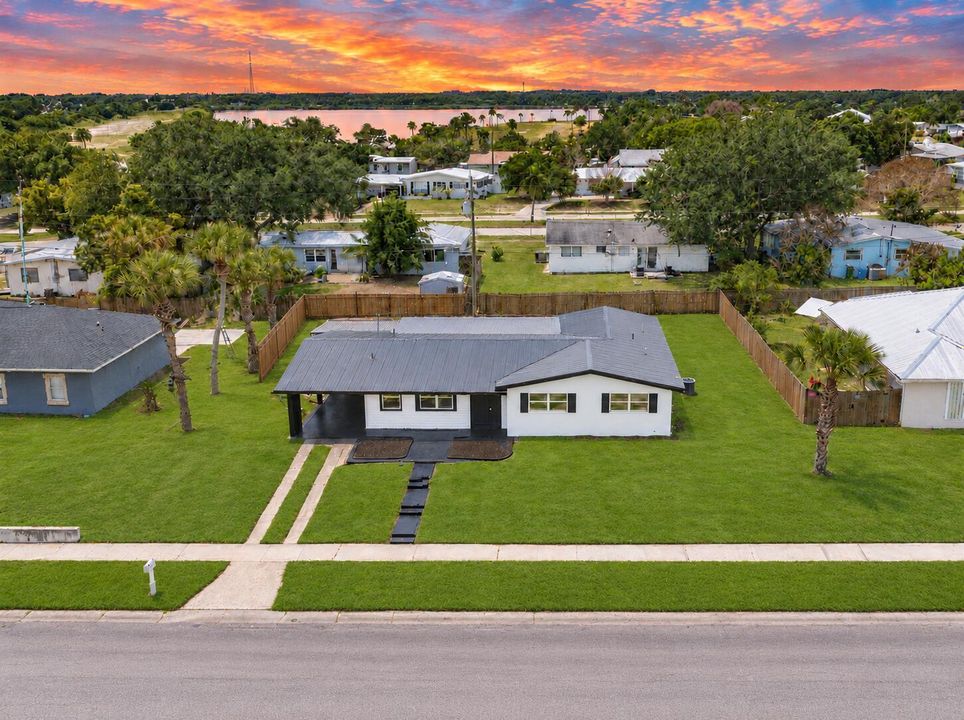 Warm Twilight Aerial Home Listing