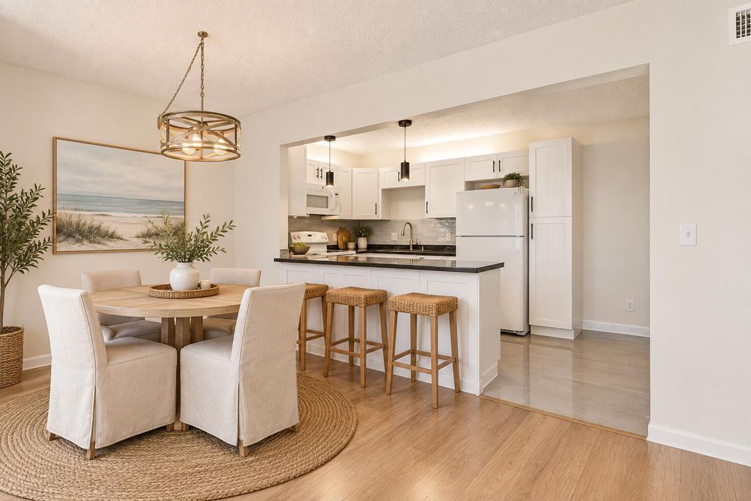 Coastal Dining Nook and Bright Kitchen