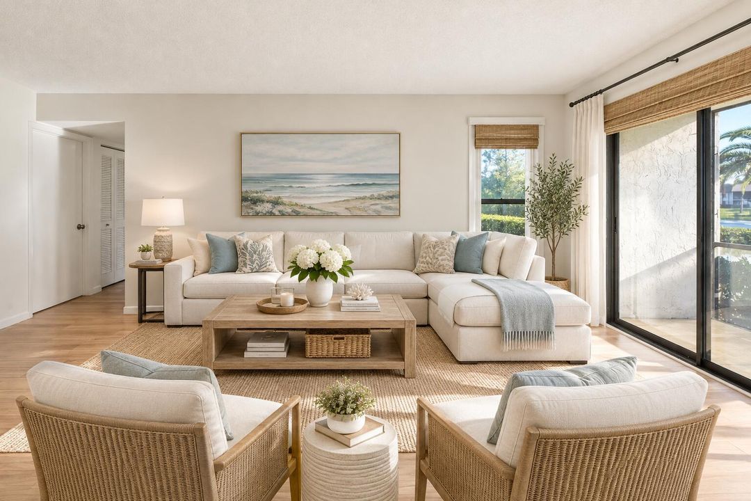 Sunlit Coastal Living Room Retreat