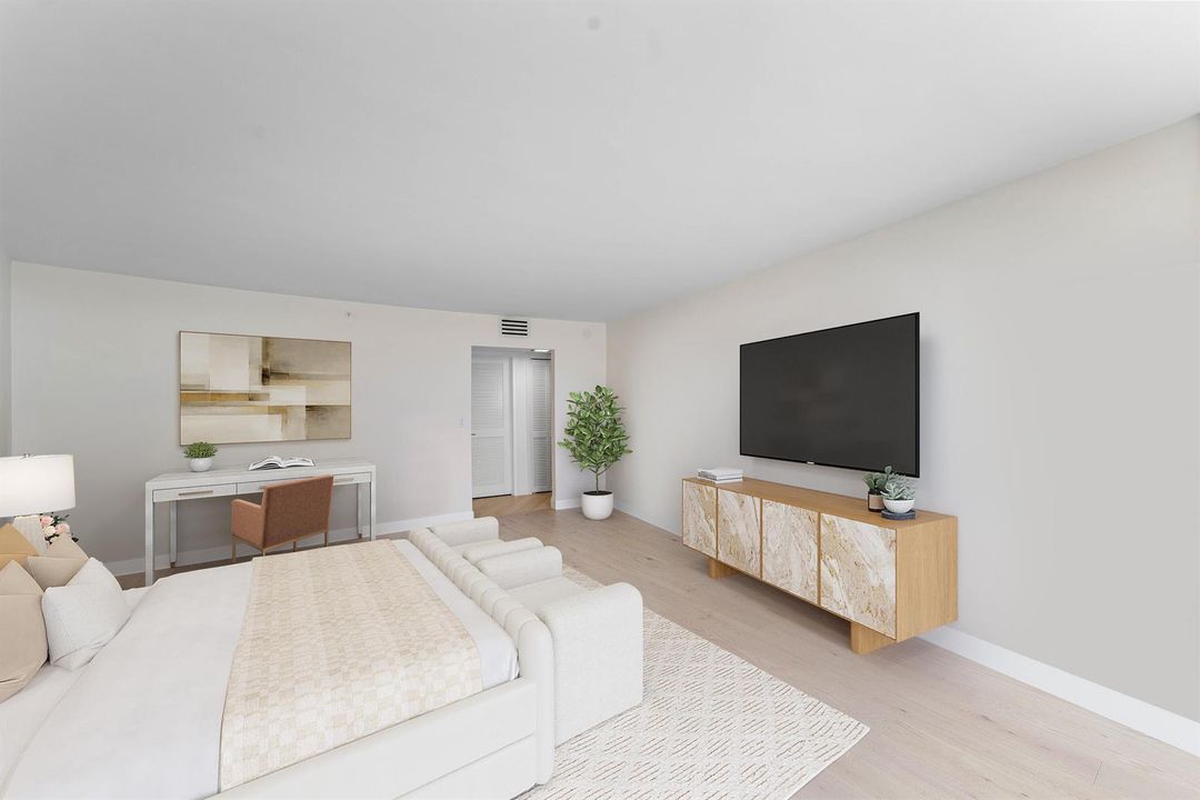 master bedroom staged