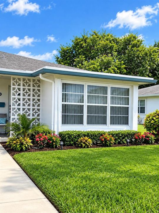 AI inhanced front view of corner villa