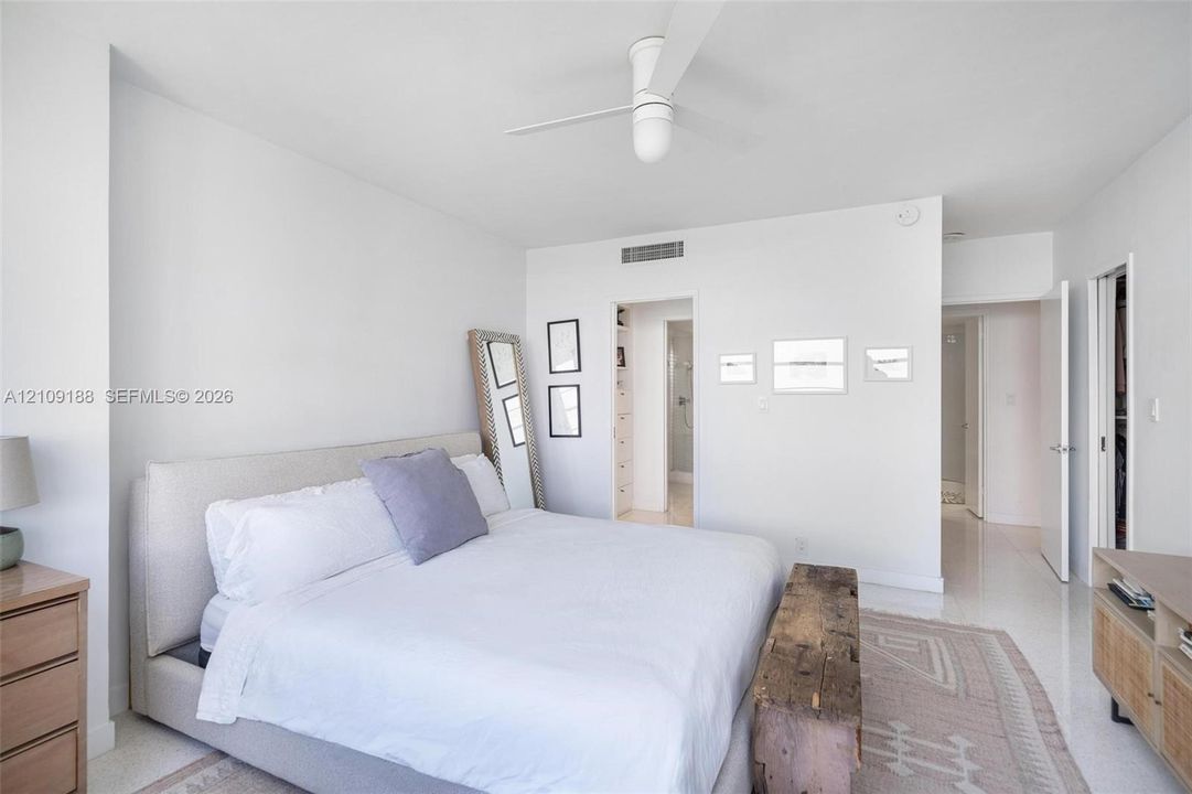 Large primary bedroom with 2 closets and ensuite