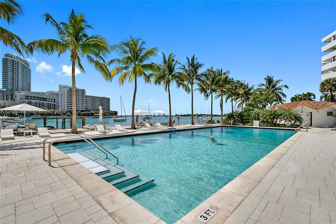 Bayside heated swimming pool