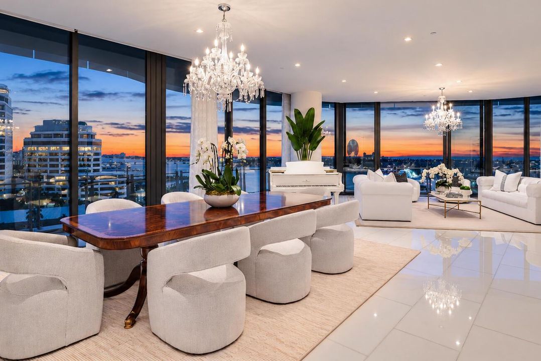Dining Living Room Twilight