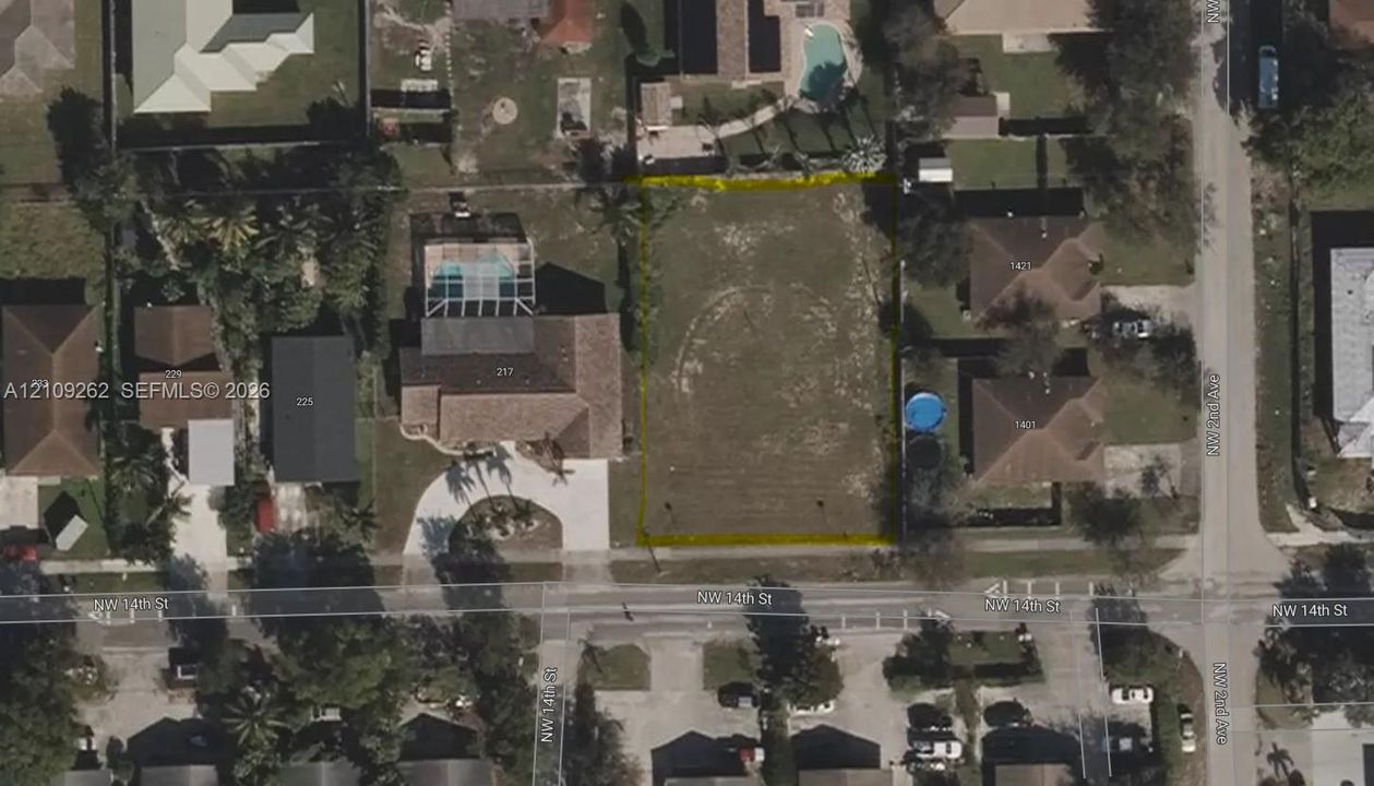 Aerial Property Survey. Indicating the parcel boundaries and site orientation of the property