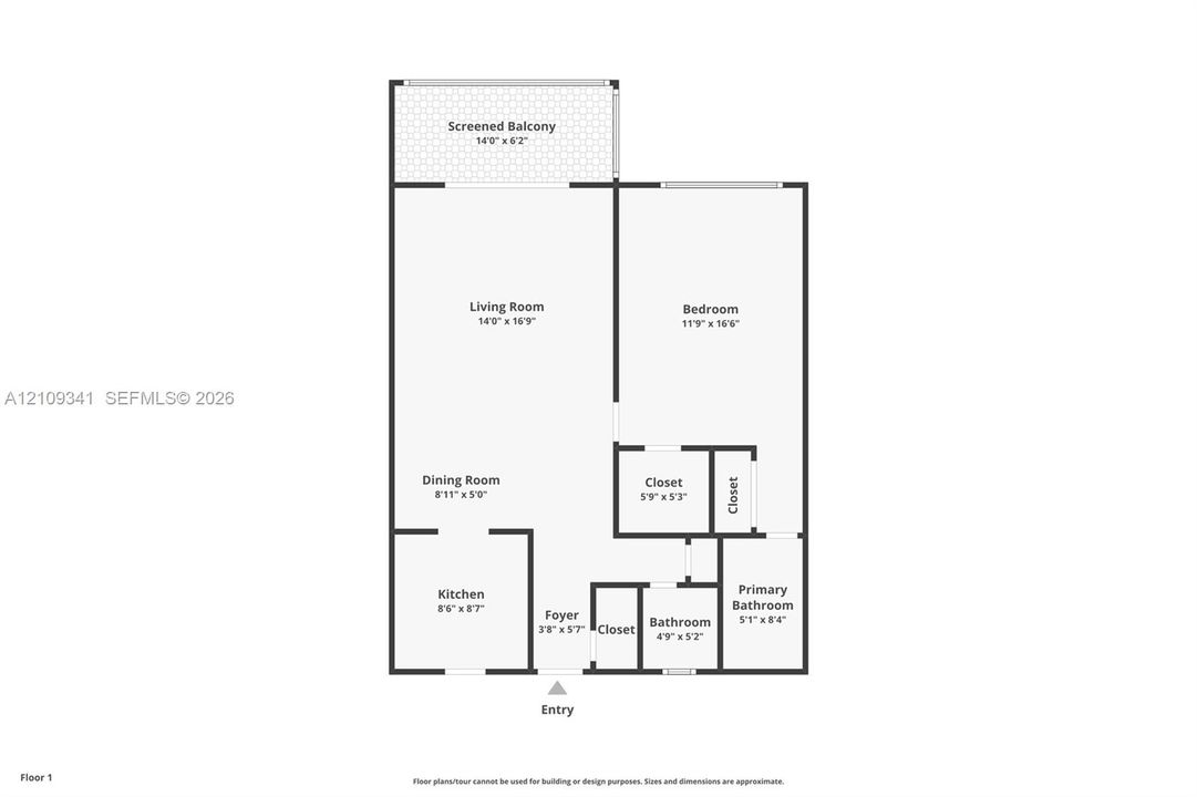 На продажу: $225,000 (1 спален, 1 ванн, 806 Квадратных фут)