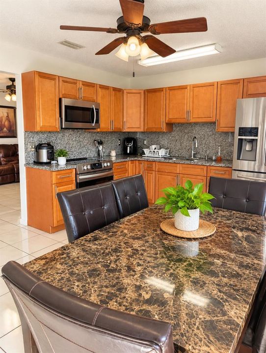 Warm Modern Kitchen Dining Interior