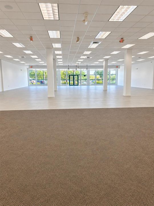 Vacant Retail Space with Glass Entrance
