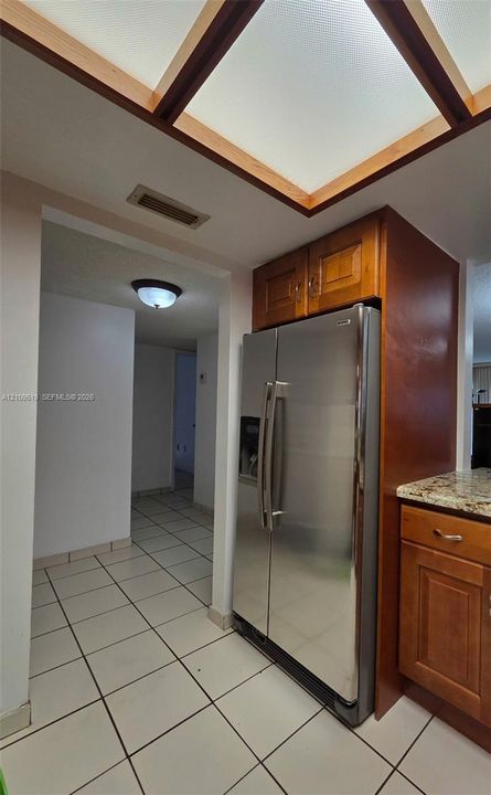 Primary bedroom with  walk-in closet, (en-suite shower bathroom, linen closet) and private gated terrace.