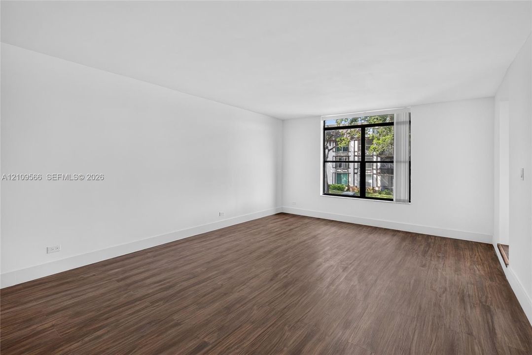 Step-down living room