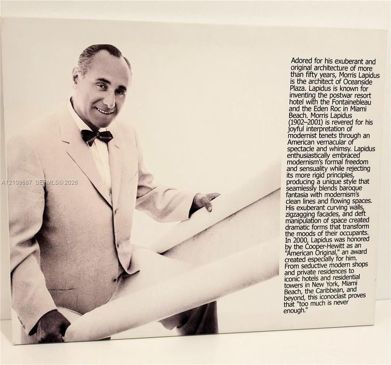 Architectural Biography. Documenting the historical contribution of the project designer to the property
