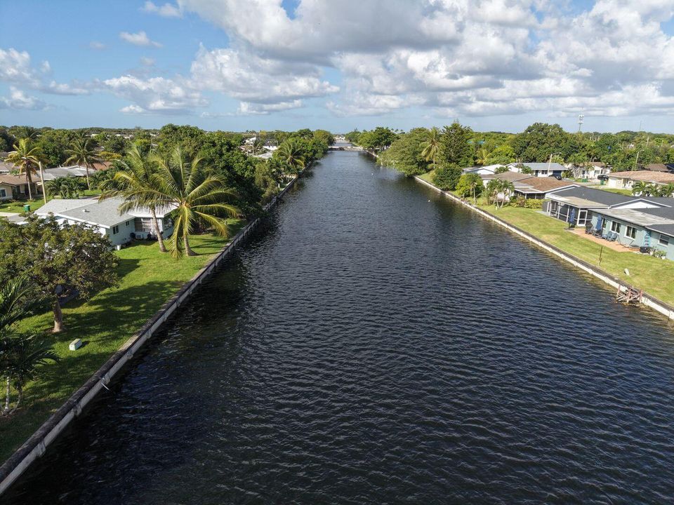 Expansive Canal - Aerial Water View