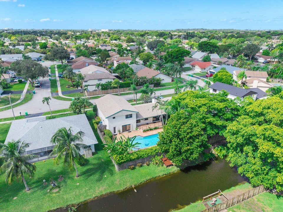 Overhead view of the back of the house