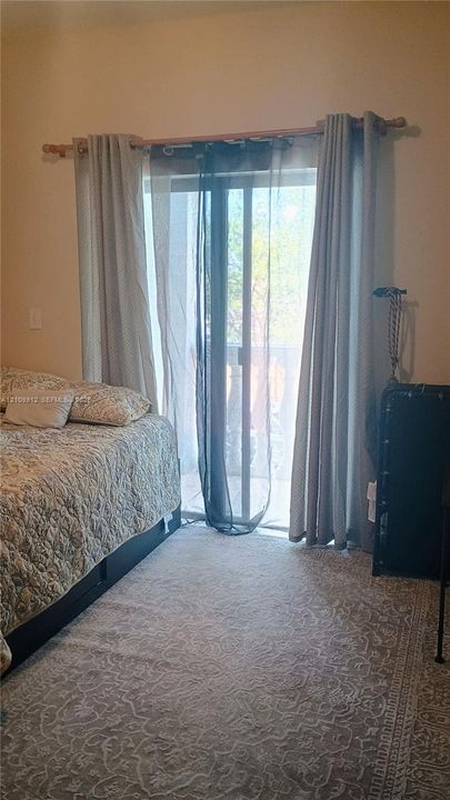 Sliding glass door with natural light exposure