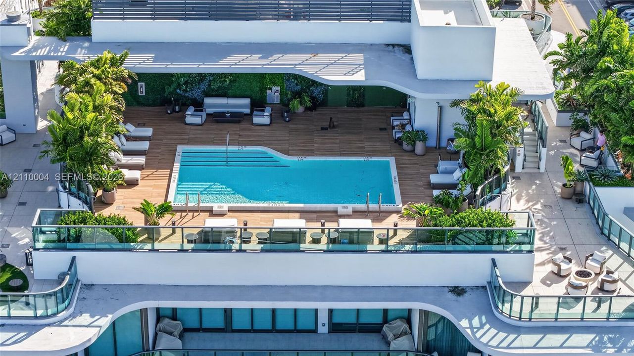 Rooftop terrace featuring swimming pool